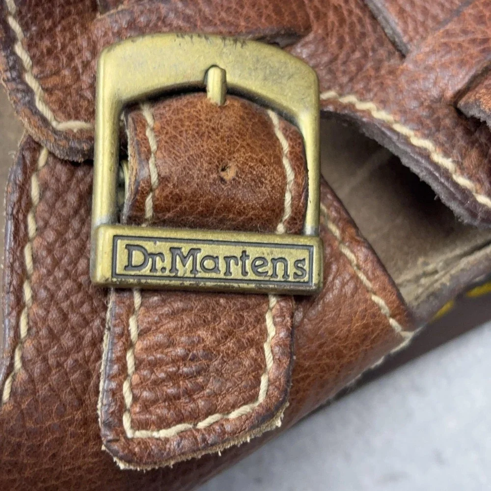 Vintage Dr. Martens Sandals Shoes Mens Size 11 Brown Leather Fisherman 10015